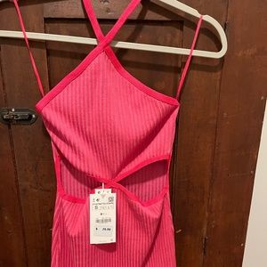 ZARA knit cut out mini dress